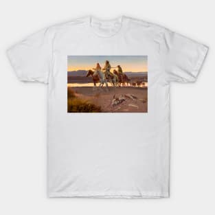 "Carson's Men" Western Art by Charles M Russell T-Shirt